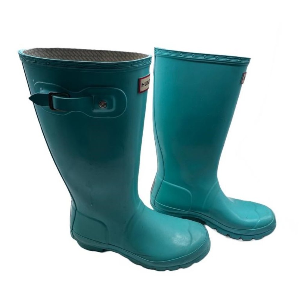 COPY - Hunter Tiffany Green Rain Boots Size 7 -Child